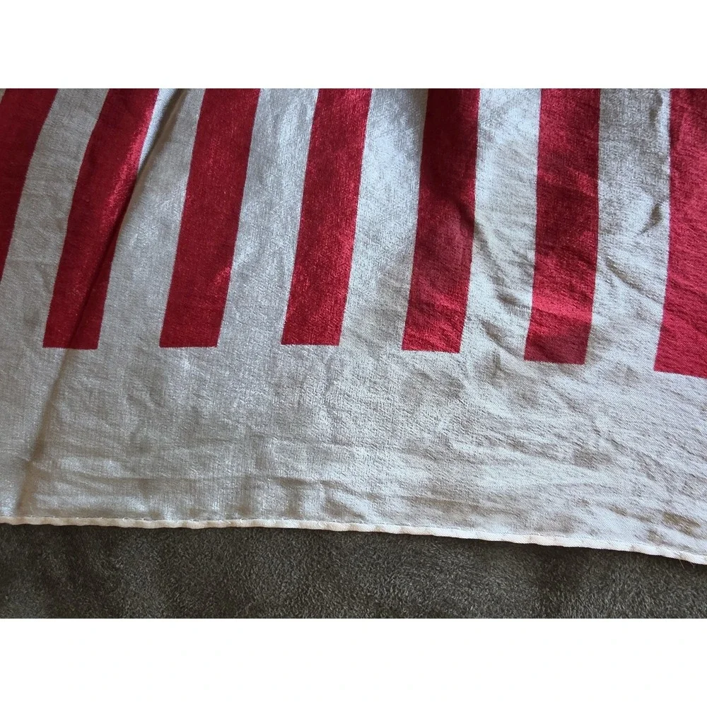 Echo Women's Striped Scarf Red White Classic Rectangle Wrap Shawl Stole